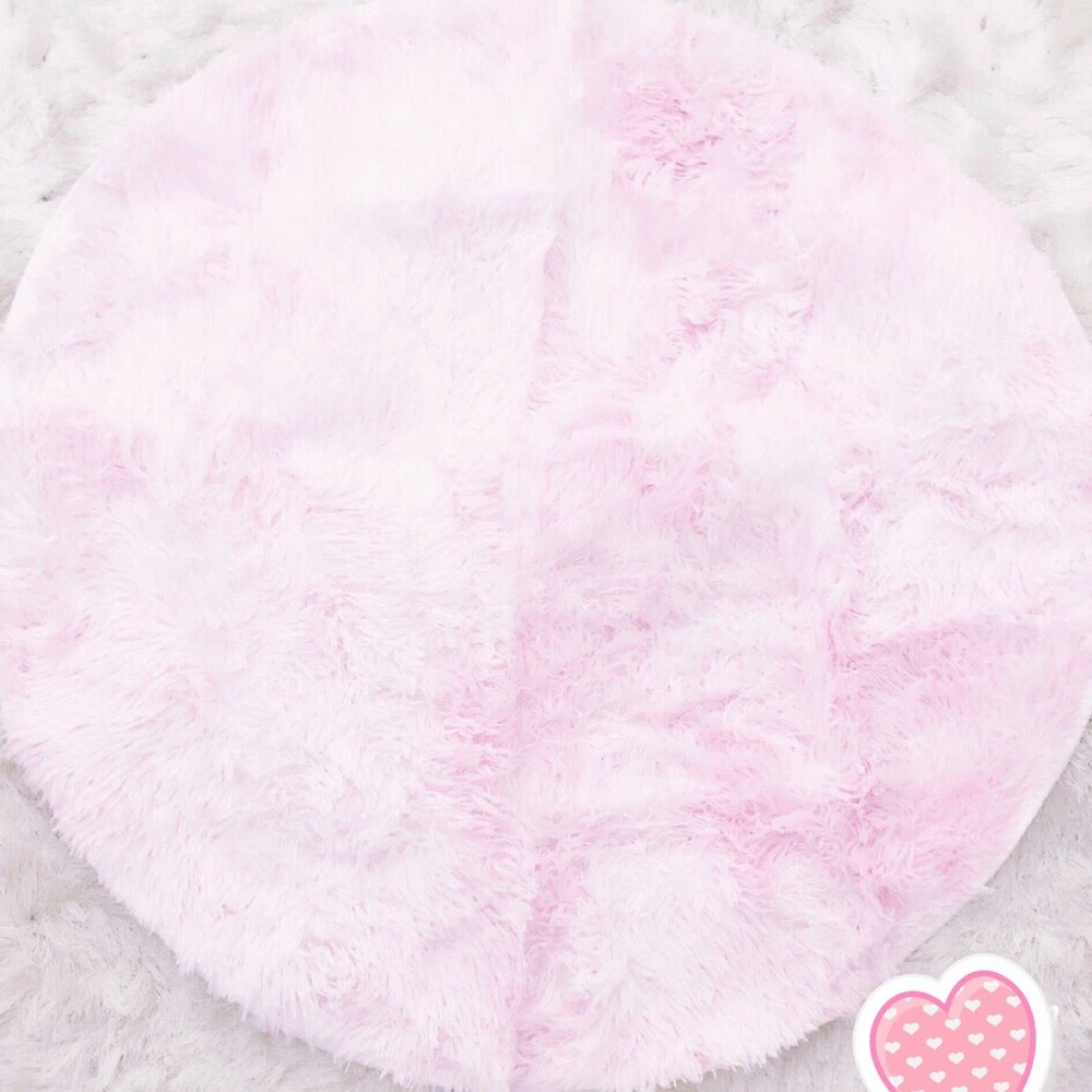 🌸 PINK PLUSHIE SOFT AREA CARPET MAT RUG ROUND ''39X39'' - Picture 4 of 6